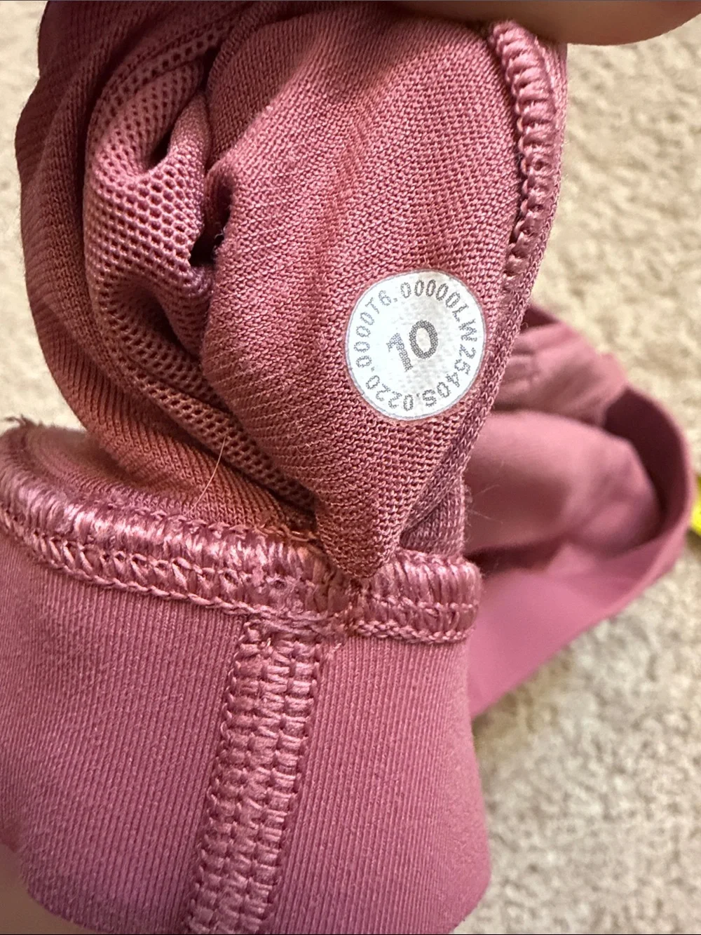 lululemon athletica Peloton Together We Go Far Energy Bra Size 10 Cherry Tint